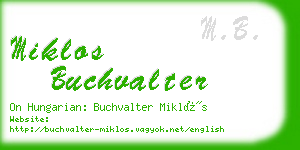 miklos buchvalter business card